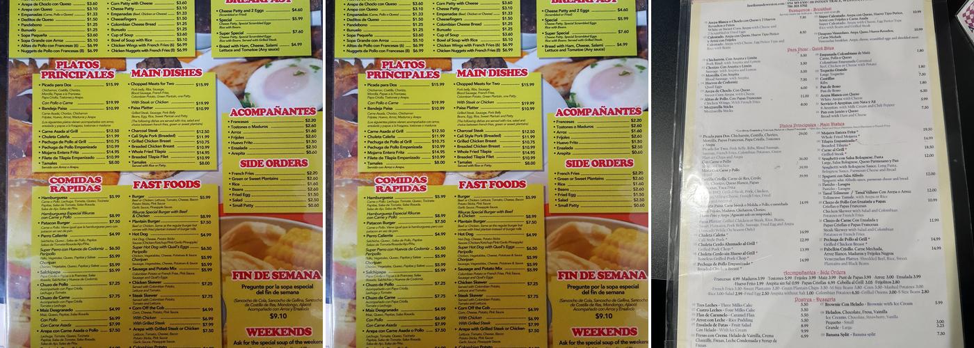 Las Rikuras De Weston Menu