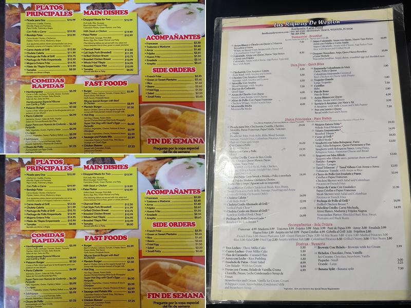 Las Rikuras De Weston Menu