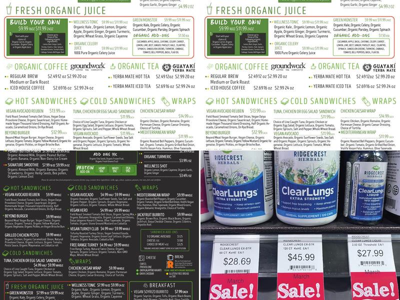 Lassens Natural Foods & Vitamins Menu