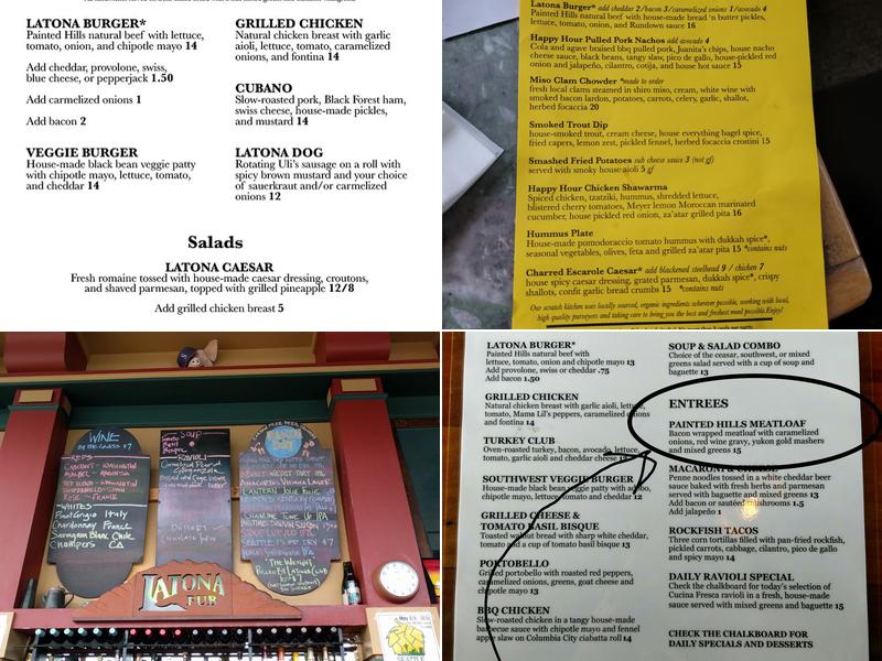 Latona Pub Menu