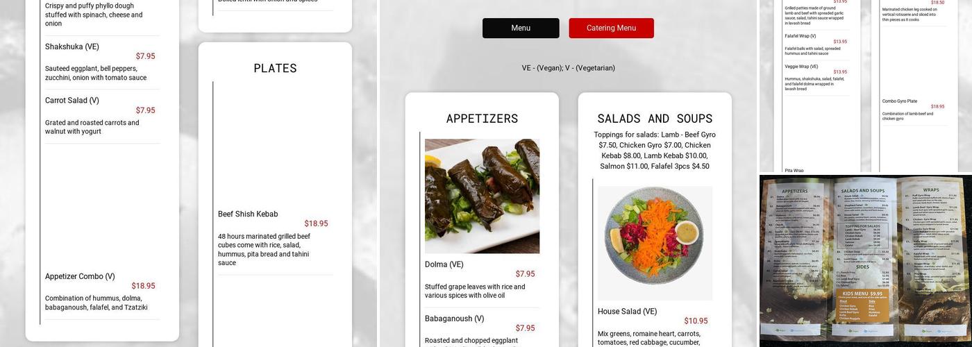 Mesopotamia Kitchen Menu