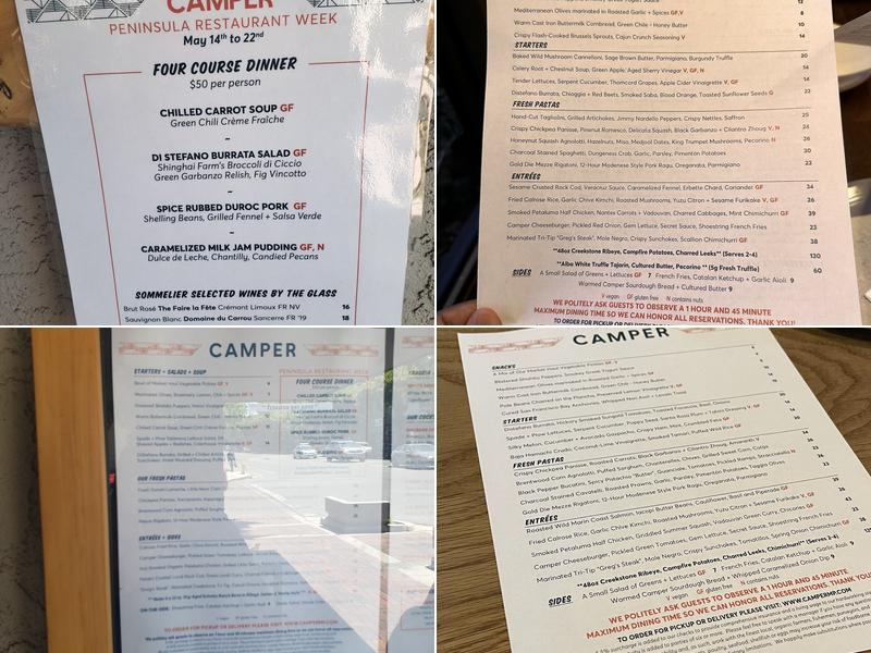 Camper Menu