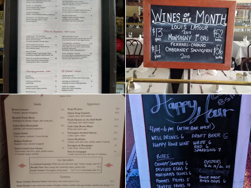Le Central Menu