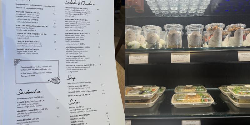 Le Pain Quotidien Menu