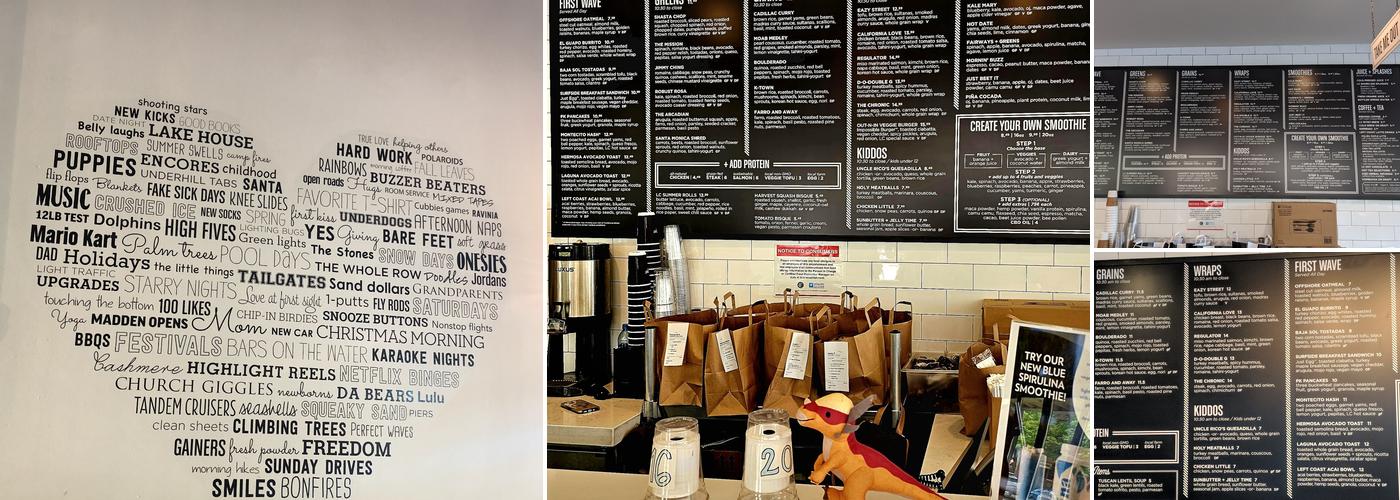 Left Coast Menu