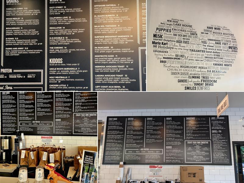 Left Coast Menu