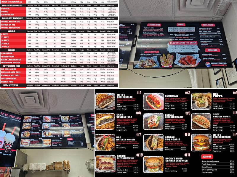 Lefty's Ypsilanti Menu