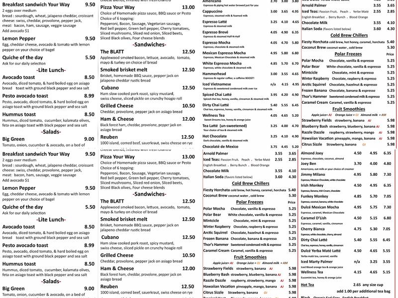 Lestat's Menu