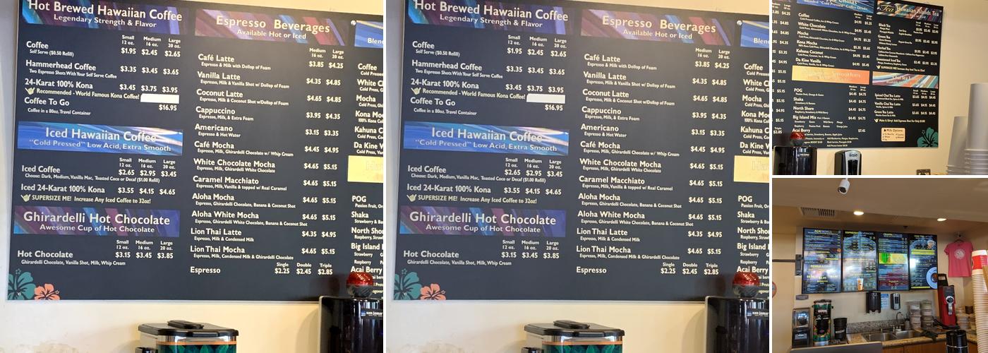 Lani Coffee Menu