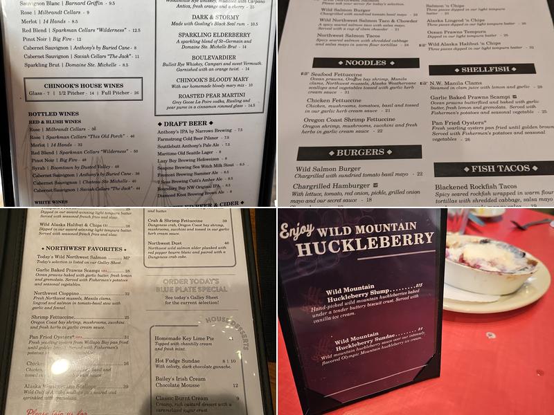 Chinook's At Salmon Bay Menu