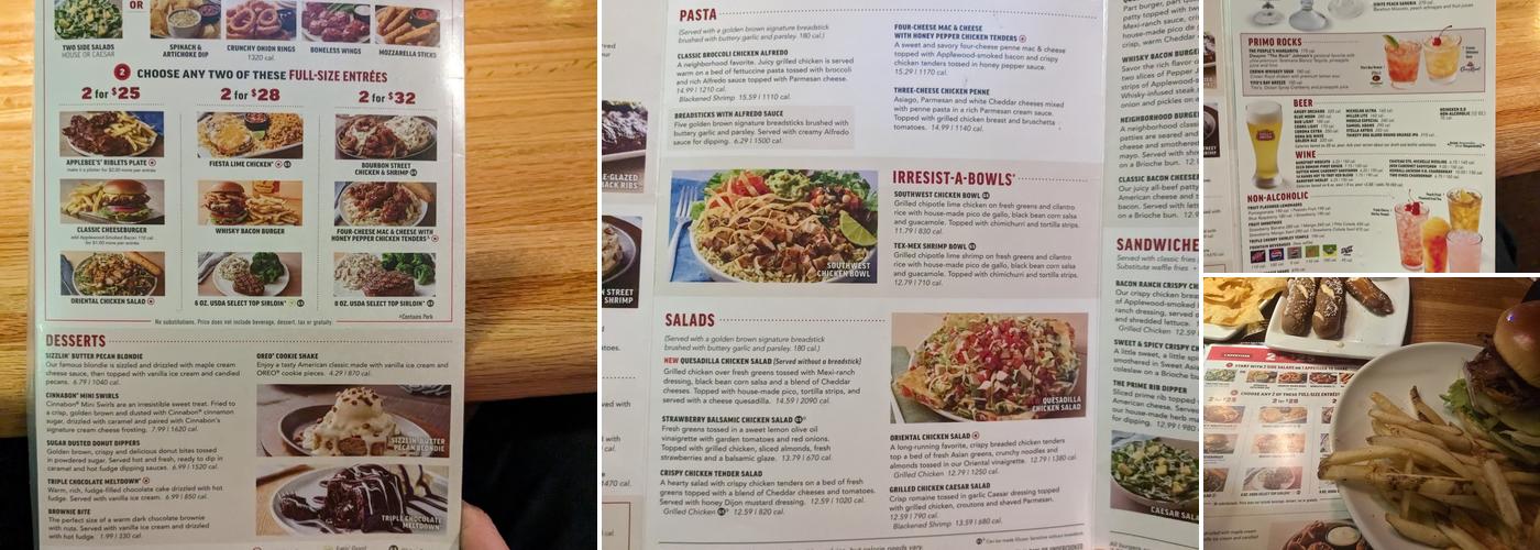 Applebee's Grill + Bar Menu