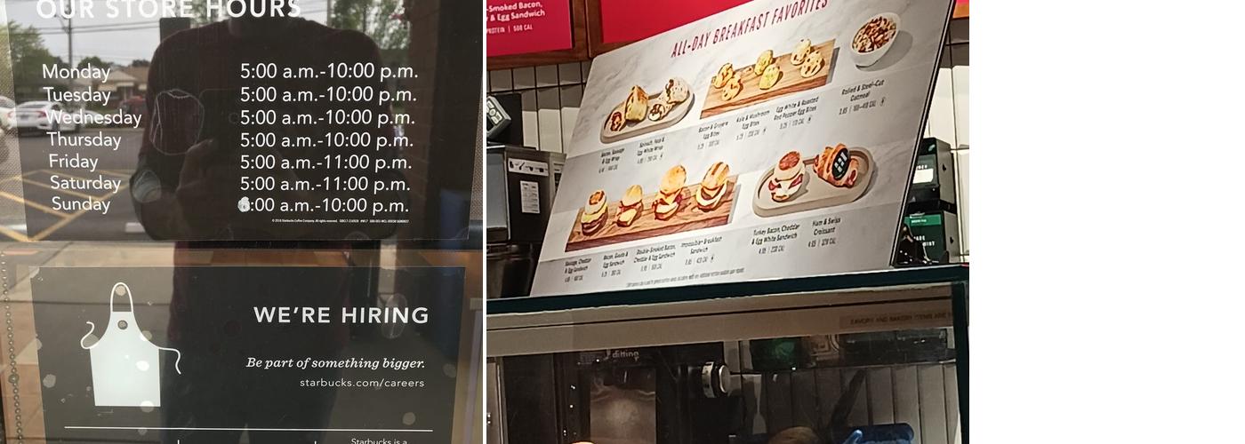 Starbucks Menu