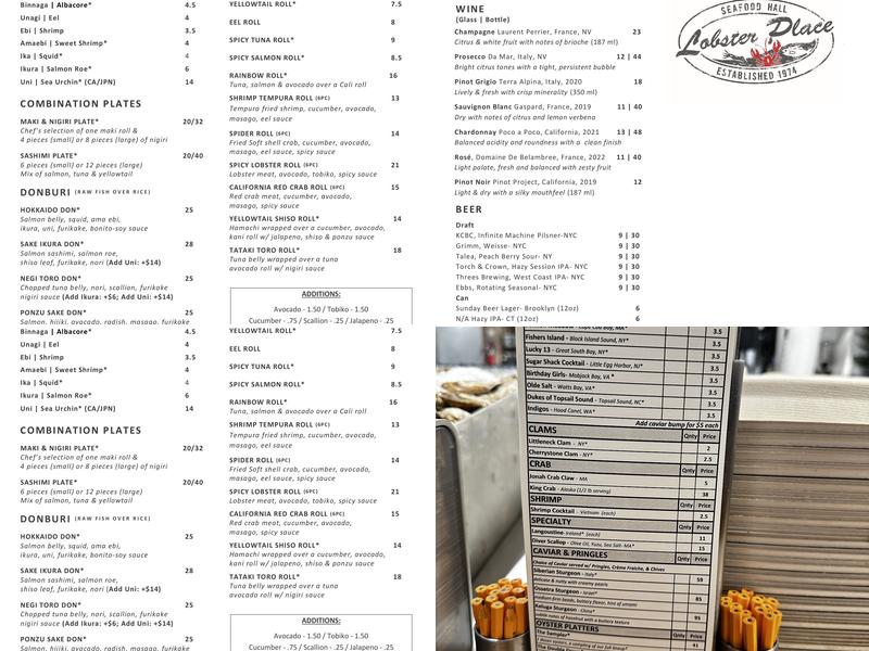 Lobster Place Menu