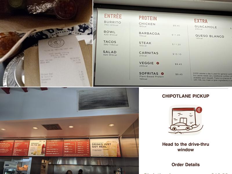 Chipotle Mexican Grill Menu