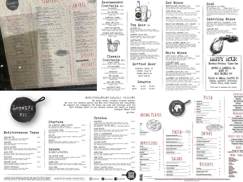 Local 92 Menu