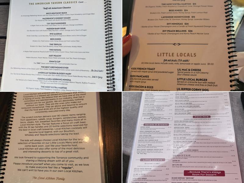 Local Kitchen Menu