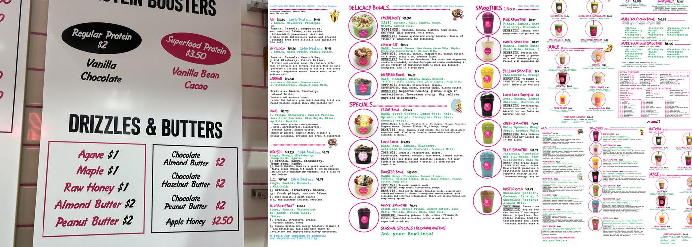 Loco Coco Menu