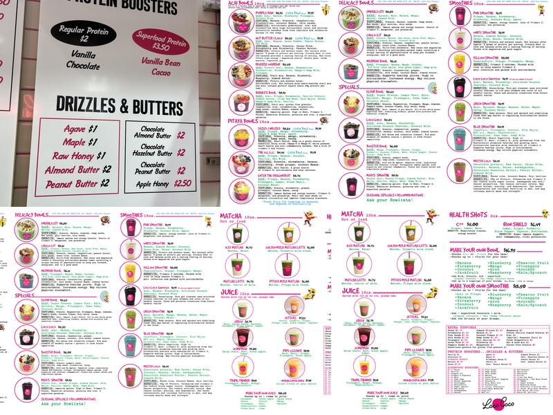 Loco Coco Menu