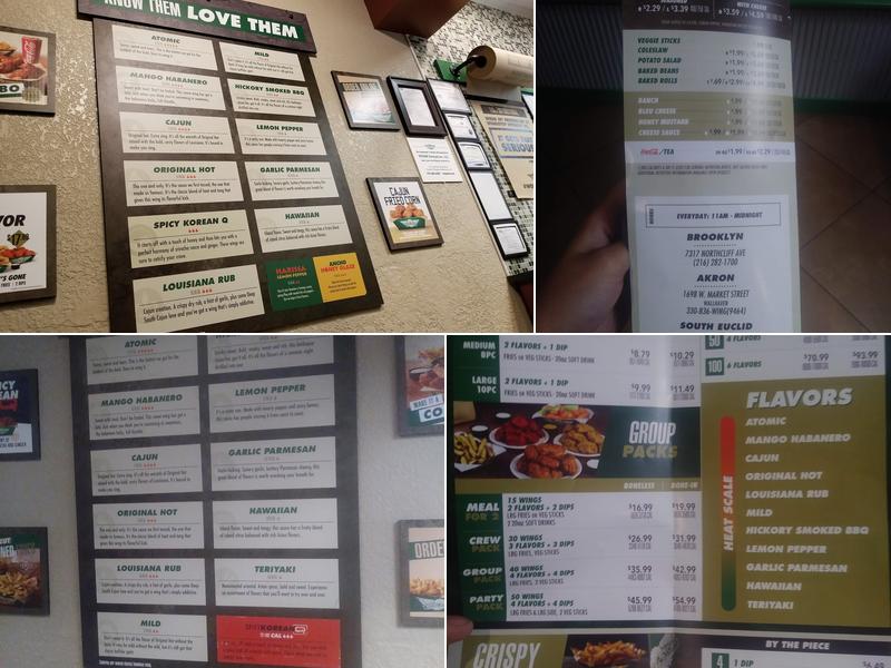 Wingstop Menu
