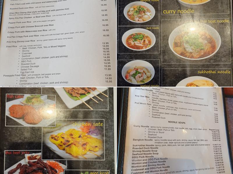 Long Beach Thai Restaurant Menu