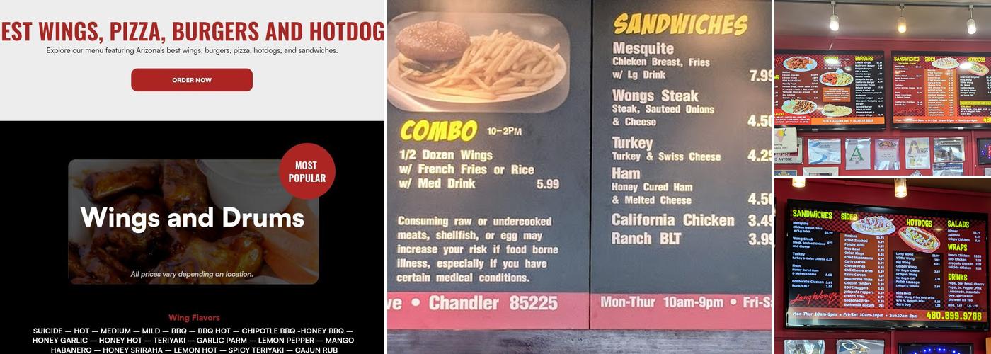 Long Wongs Menu