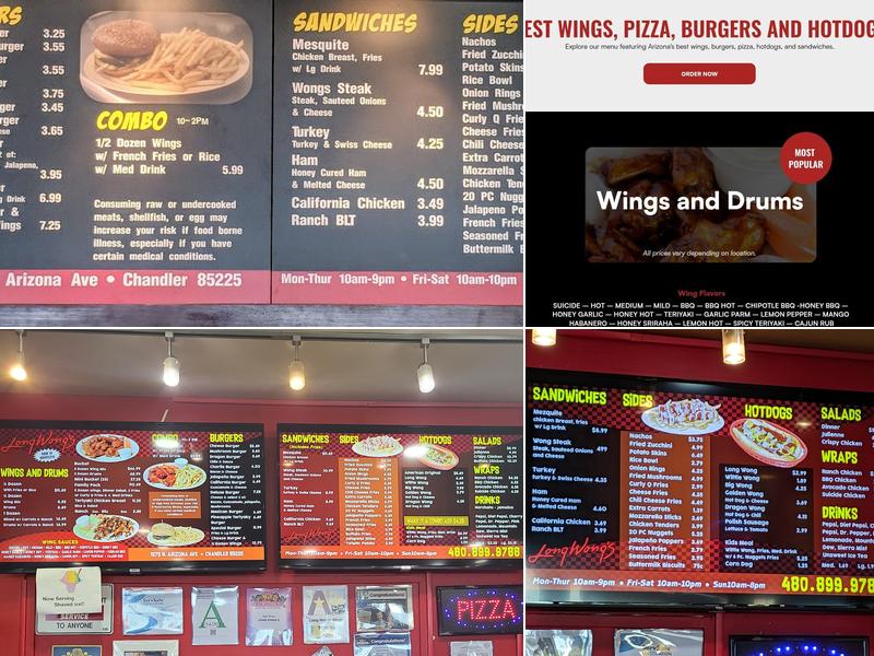 Long Wongs Menu