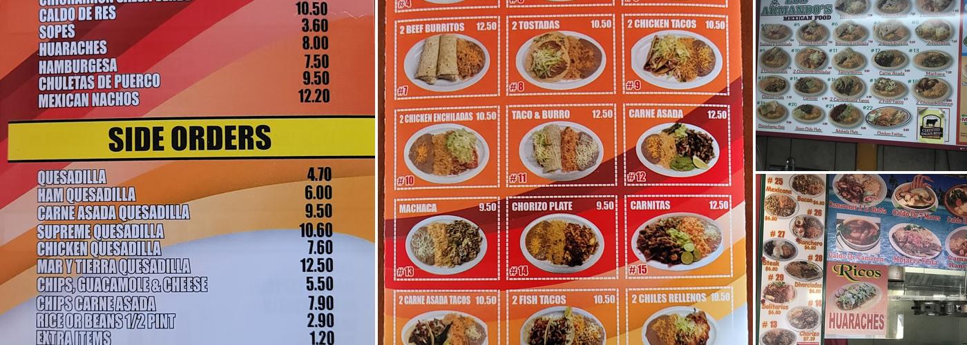 Los Armando's Menu