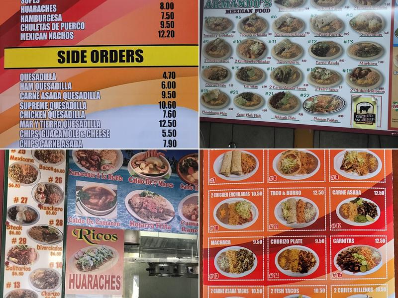 Los Armando's Menu