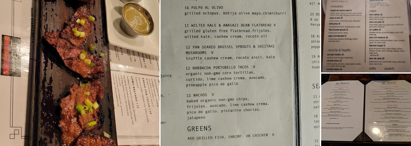 Los Balcones Menu