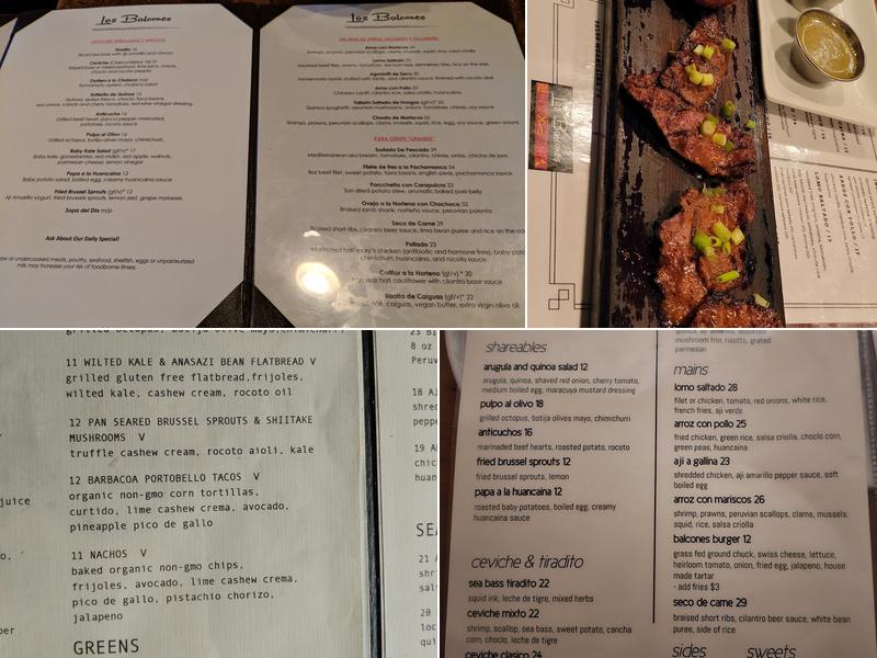 Los Balcones Menu