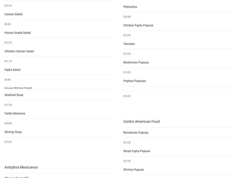 Taqueria Los Pepitos Locos Menu