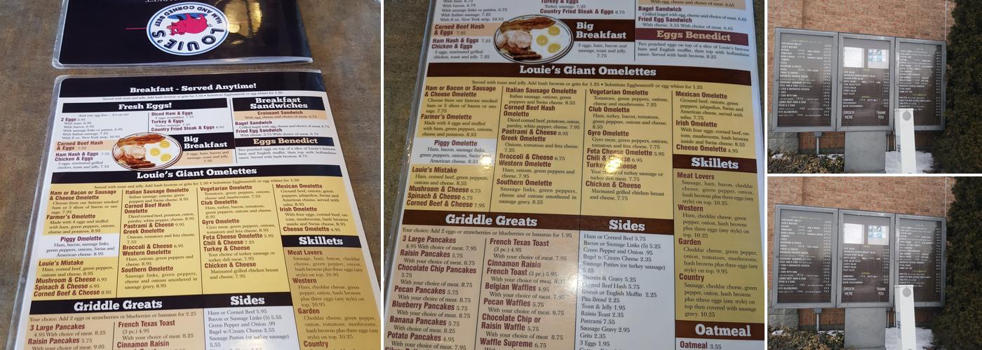 Louie's Ham & Corned Beef Menu