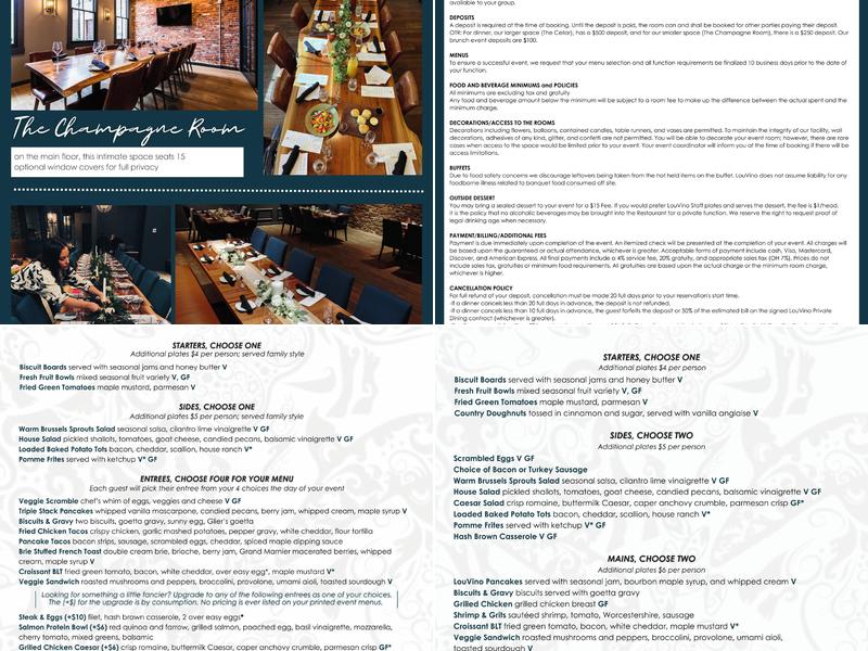 LouVino OTR Restaurant and Wine Bar Menu