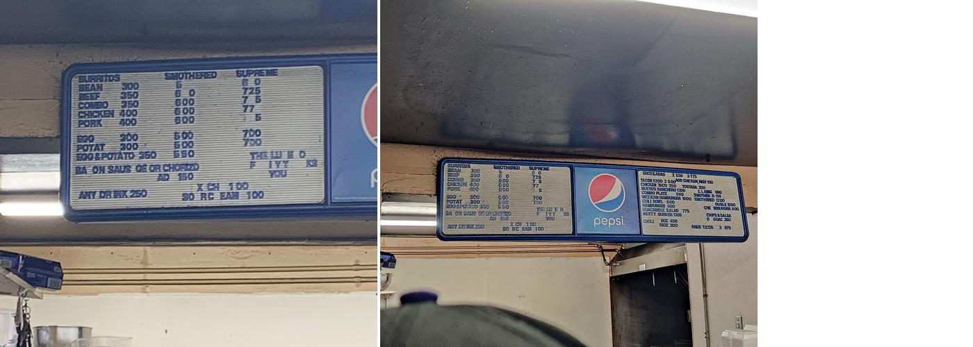 Lucero's & Sons Restaurant Menu