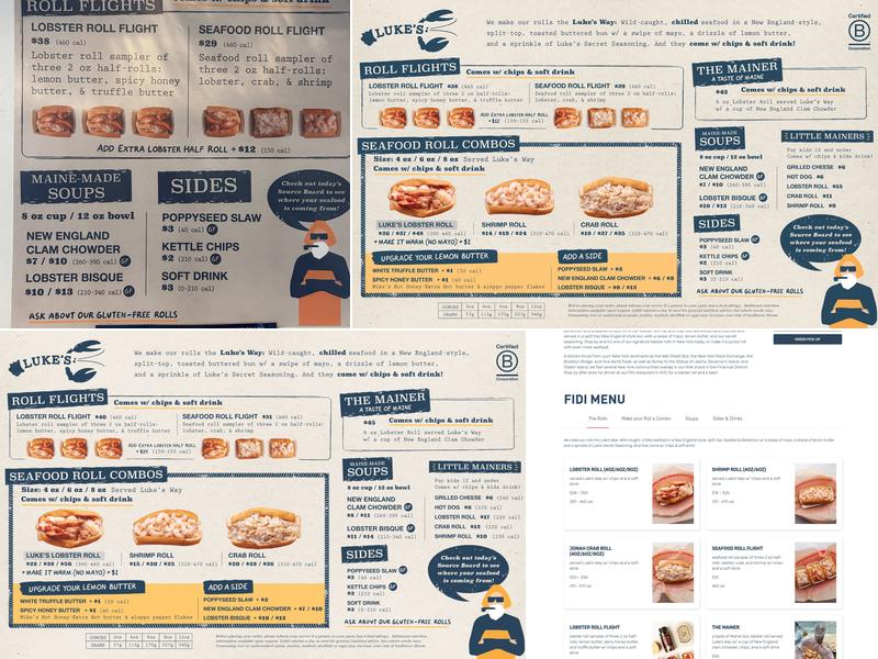 Luke's Lobster FiDi Menu