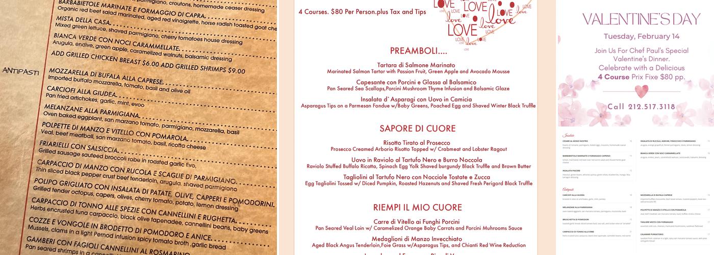 Luna Rossa Menu