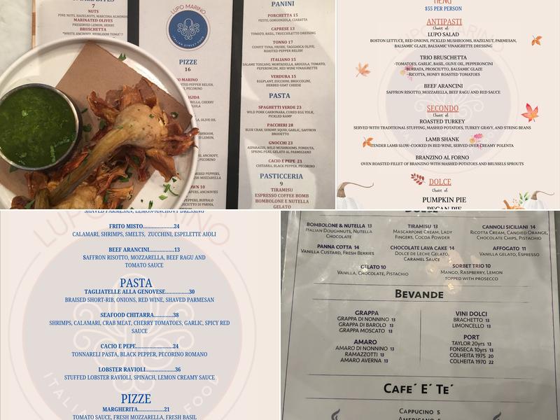 Lupo Marino Menu