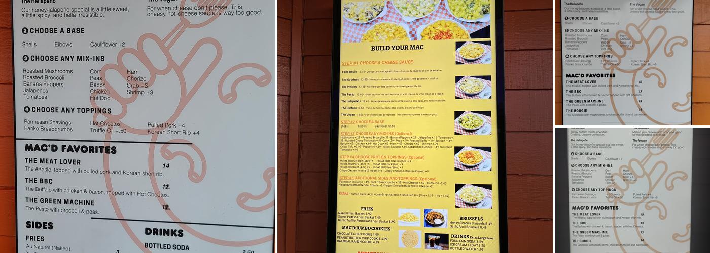 The MAC'D Window Menu