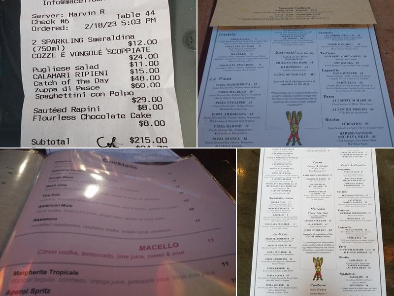 Macello Menu
