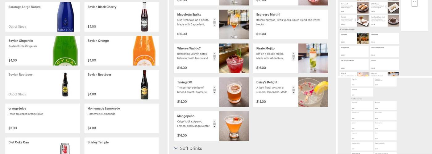 Macoletta Menu