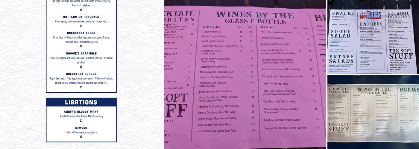 Maggie Bluffs Menu