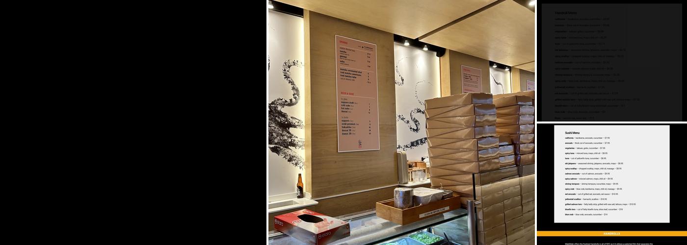 MakiMaki Sushi Menu