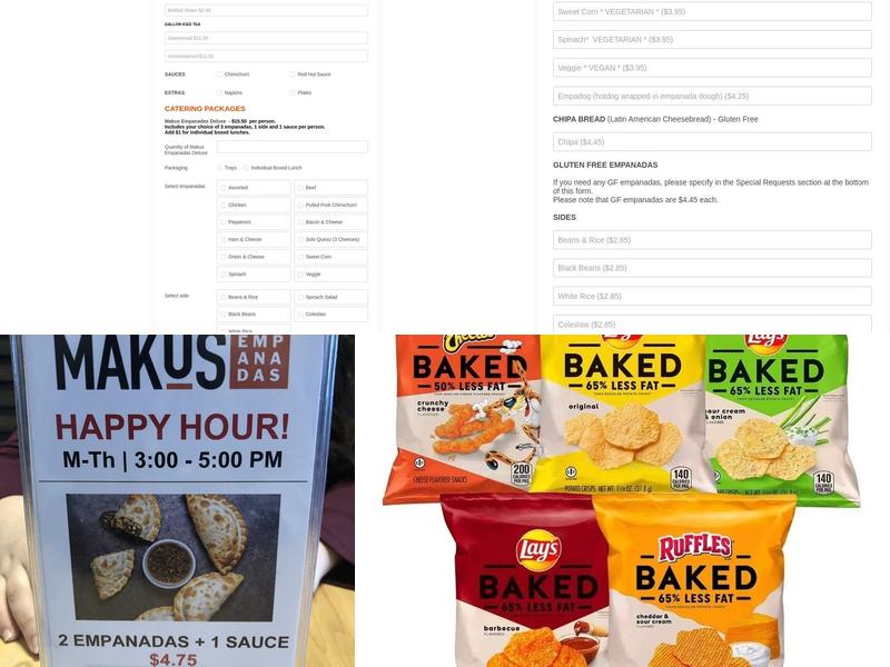 Makus Empanadas Menu