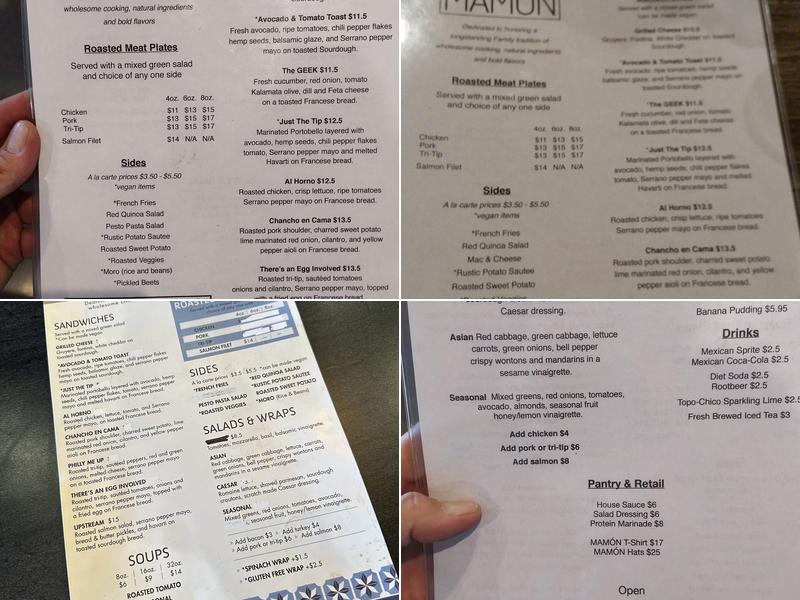 MAMON Menu