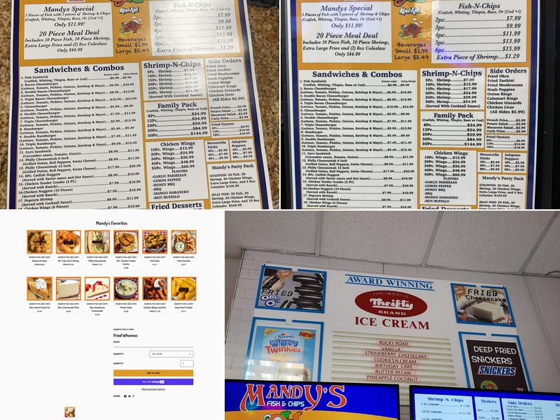 Mandy's Fish & Chips Menu