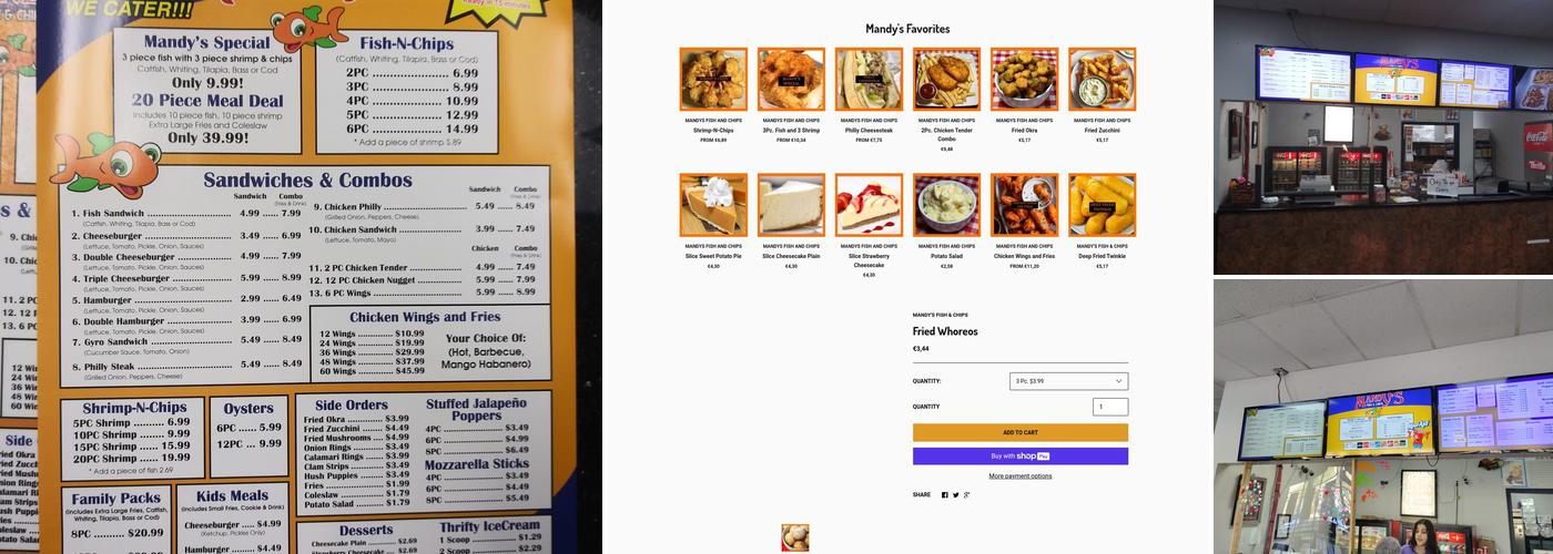 Mandy's Fish & Chips Menu