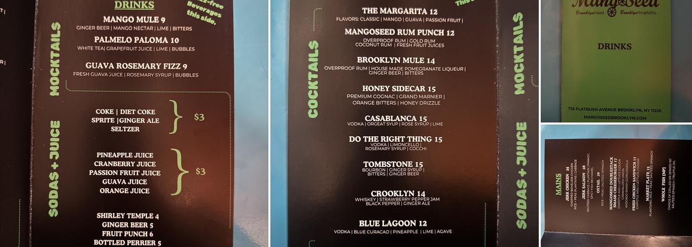 MangoSeed Restaurant Menu