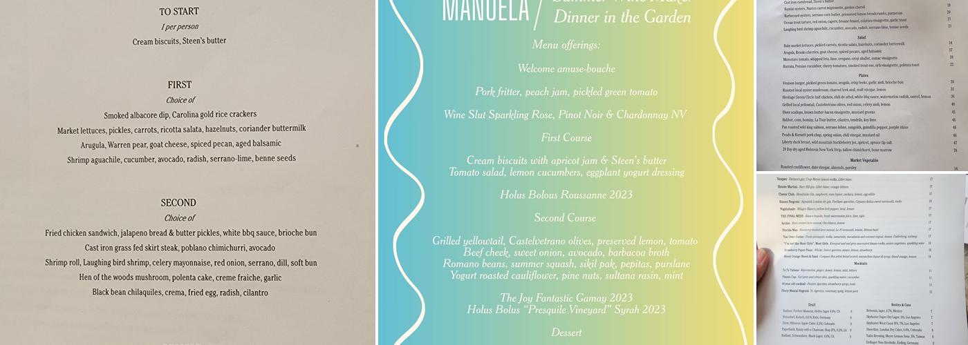 Manuela Menu