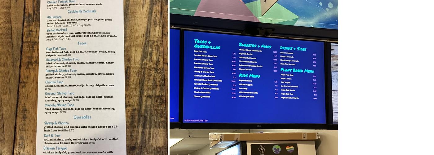 MAR Menu