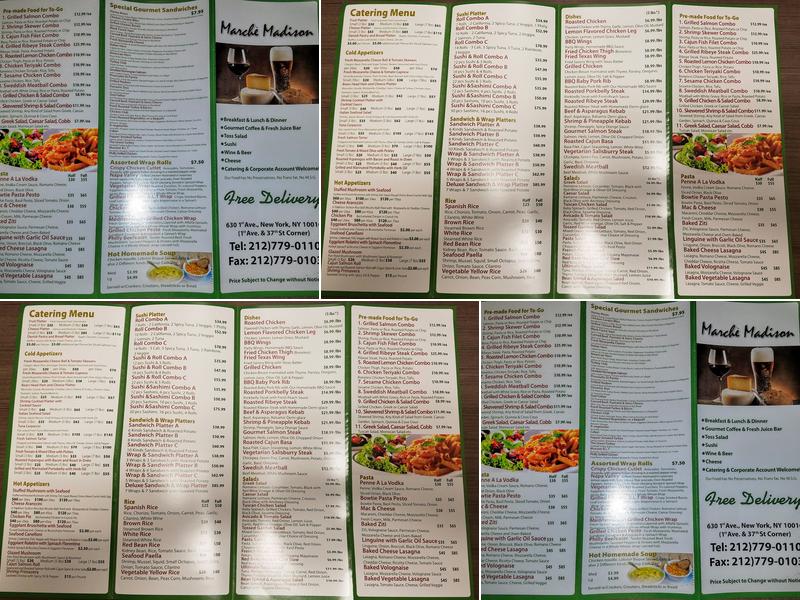 Marche Madison Menu